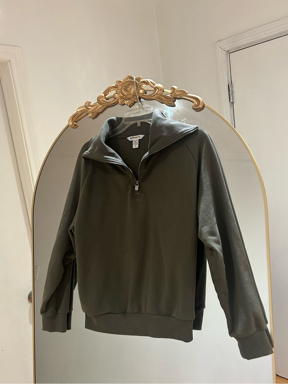 Athleta Quarter Zip Pullover Sweater, Size S